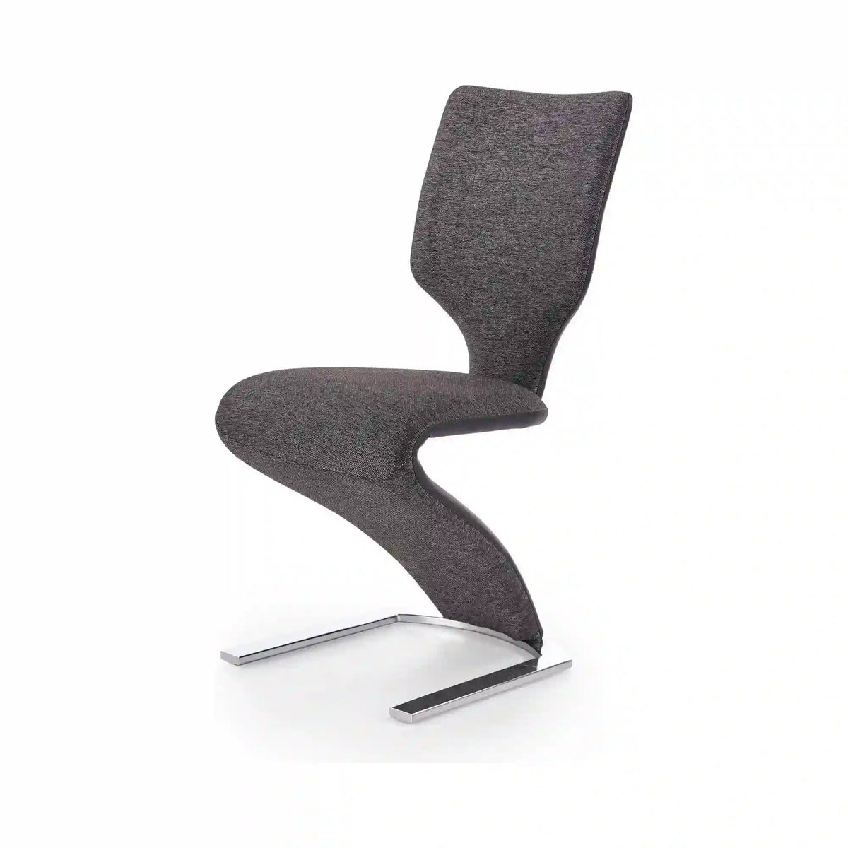 Scaun tapitat K307, gri inchis/argintiu, stofa clasica/metal, 46X62X95 CM