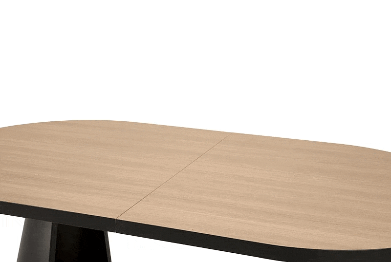 Masa extensibila GIACOMO, stejar/negru, 180/240x100x76 cm