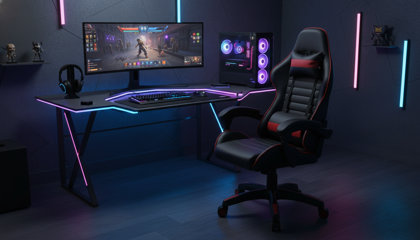 Scaun gaming X-PLAY, negru/rosu, piele ecologica, 64x65x123/132 cm
