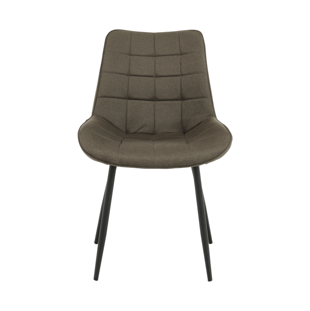 Scaun SARIN, gri maroniu taupe/negru, catifea/metal, 54x64x82 cm