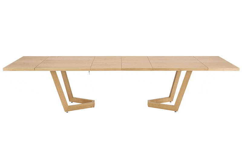 Masa extensibila MASSIVE 3, stejar natural, PAL furniruit/lemn, 160/250x90x77 cm