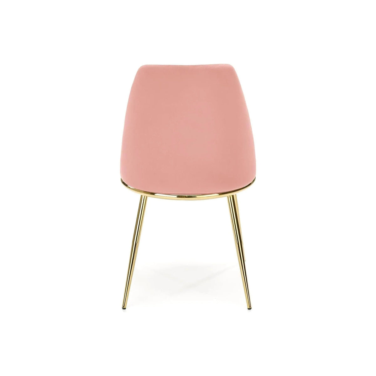 Scaun dining roz K460, stofa catifelata/metal, 49x54x84 cm
