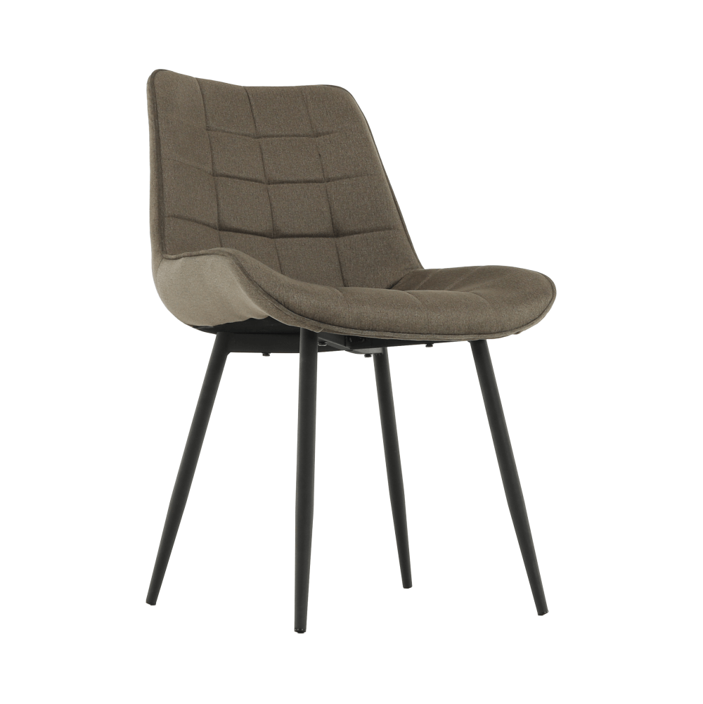 Scaun SARIN, gri maroniu taupe/negru, catifea/metal, 54x64x82 cm
