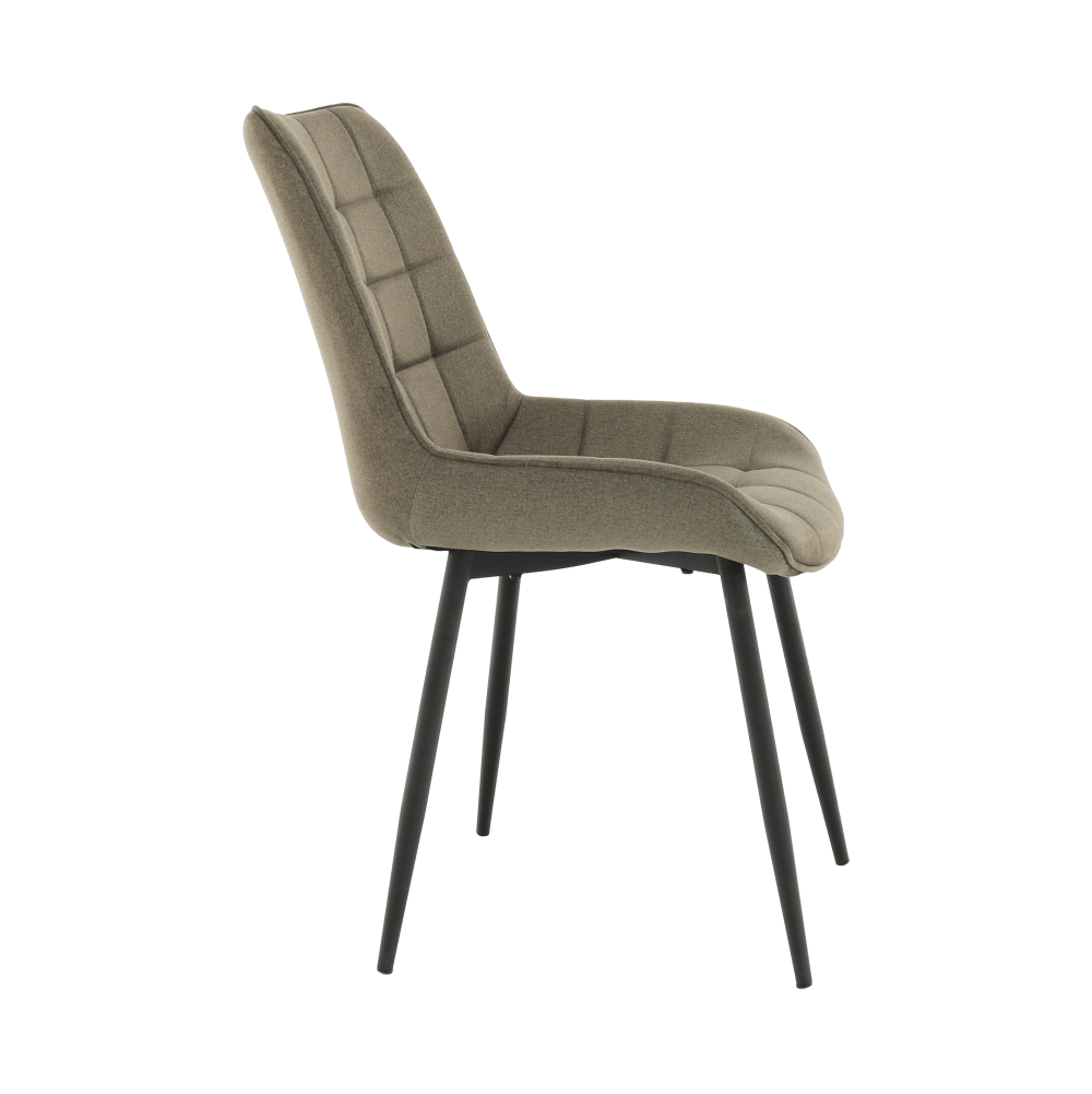 Scaun SARIN, gri maroniu taupe/negru, catifea/metal, 54x64x82 cm