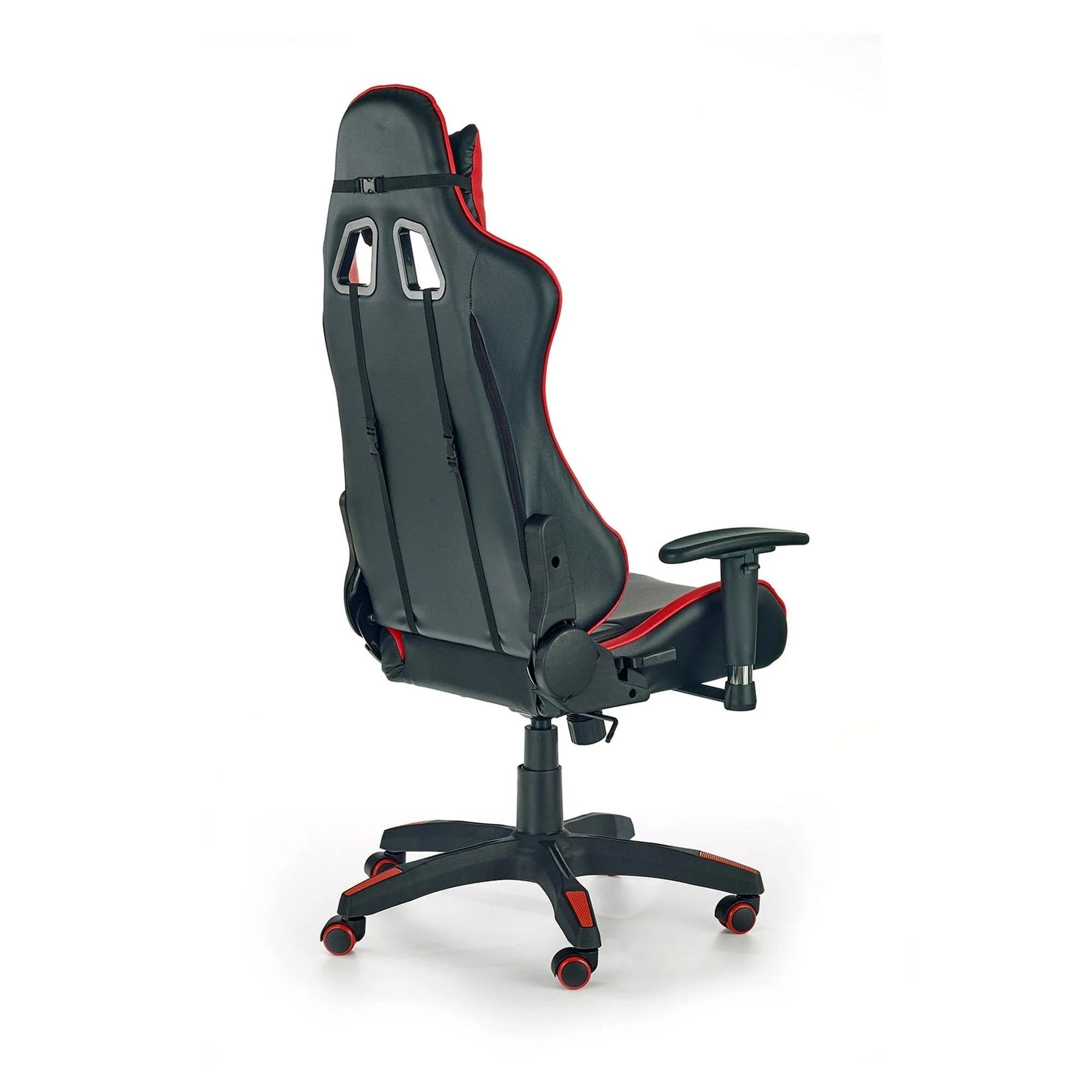 Scaun gaming DEFENDER, rosu/negru, piele ecologica, 68x69x126/134 cm