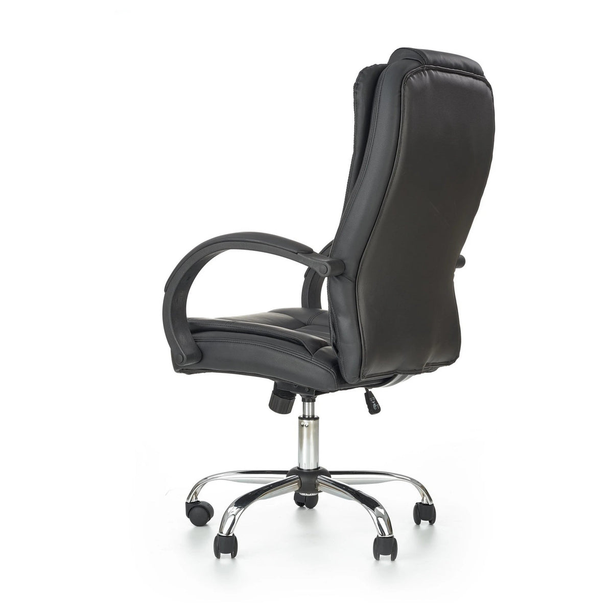 Scaun de birou RELAX, negru, piele ecologica, 64x75x110/118 cm