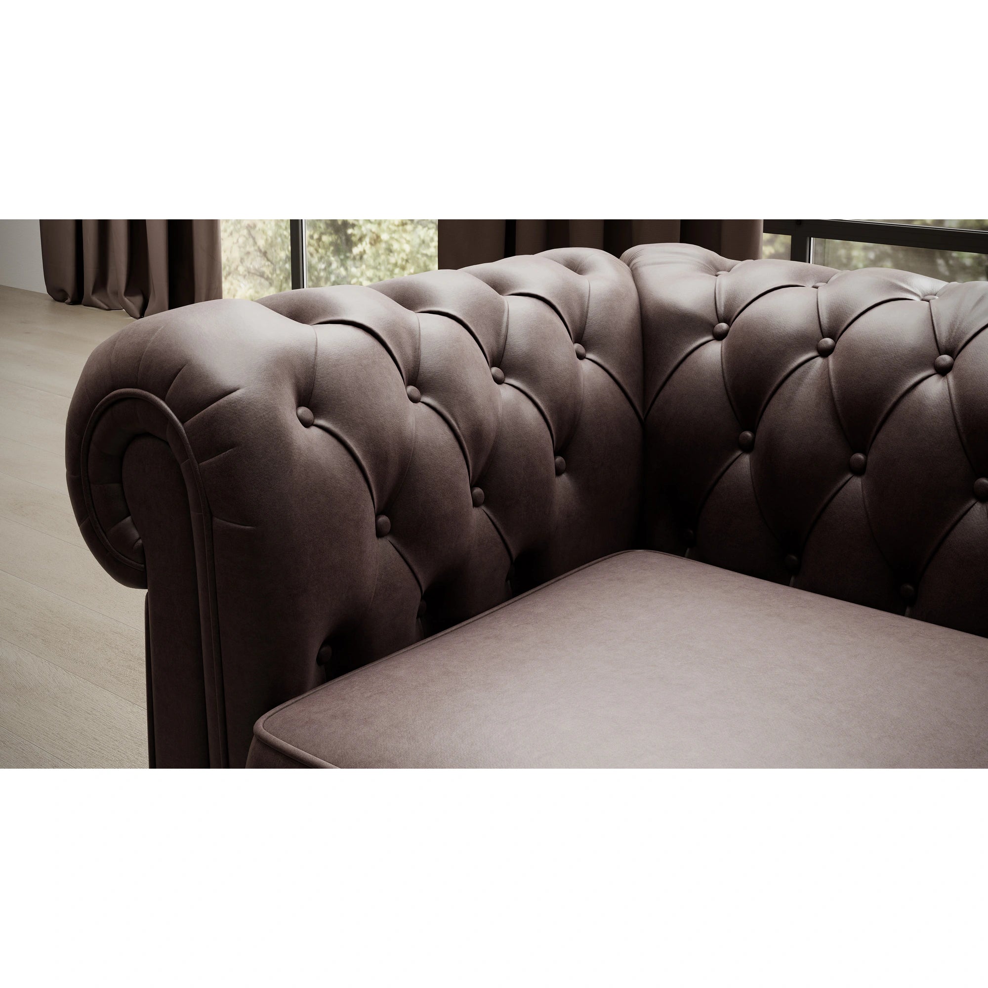 Canapea CHESTERFIELD 3, personalizabil materiale gama Oferta Avantaj, 206x96x77 cm