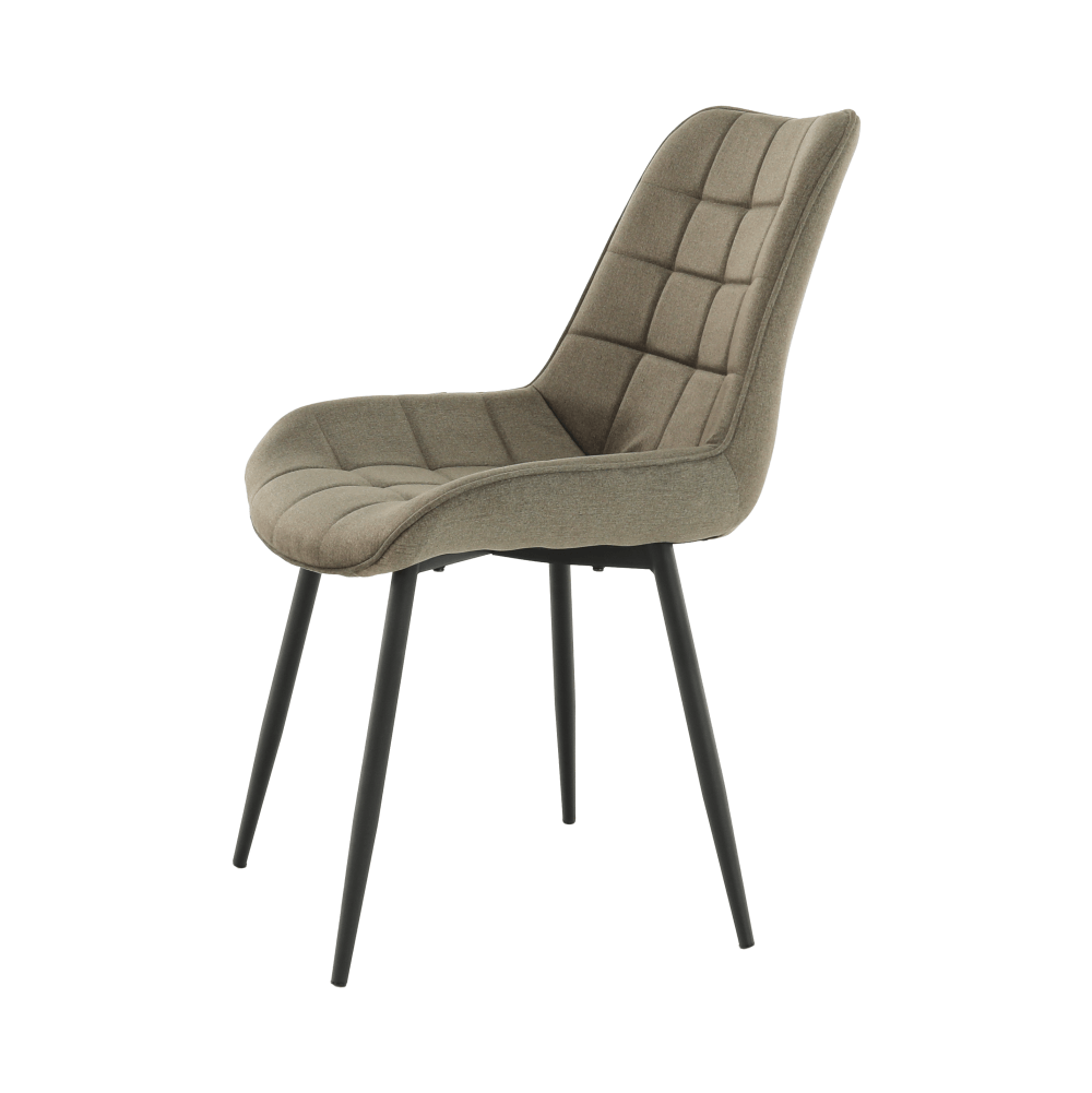 Scaun SARIN, gri maroniu taupe/negru, catifea/metal, 54x64x82 cm