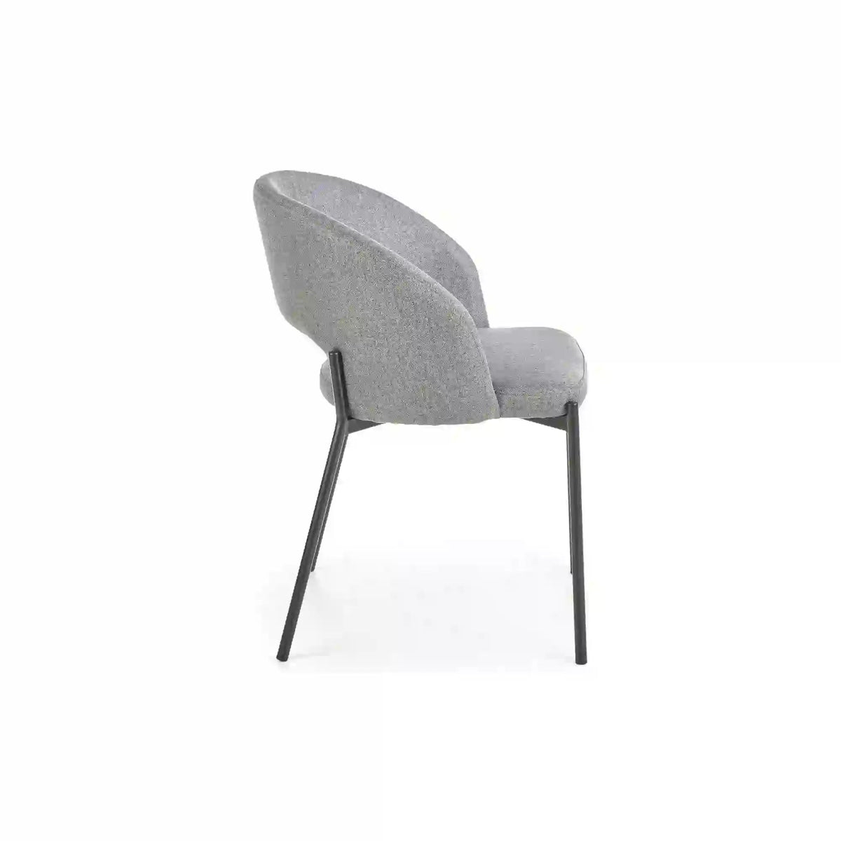 Scaun tapitat stofa clasica K373, gri/negru, 51x57x77 cm