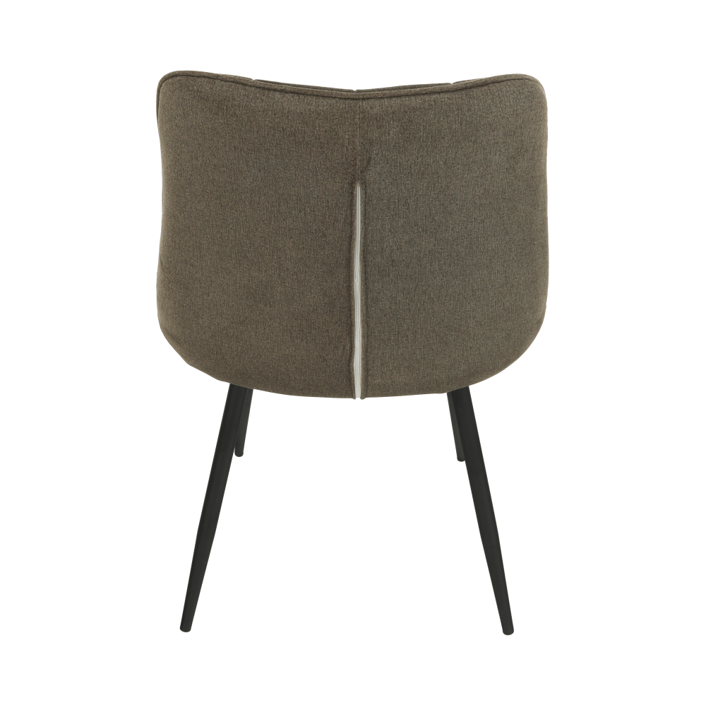 Scaun SARIN, gri maroniu taupe/negru, catifea/metal, 54x64x82 cm