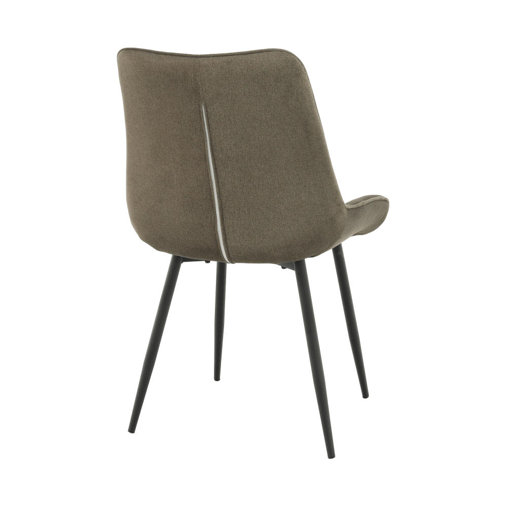 Scaun SARIN, gri maroniu taupe/negru, catifea/metal, 54x64x82 cm