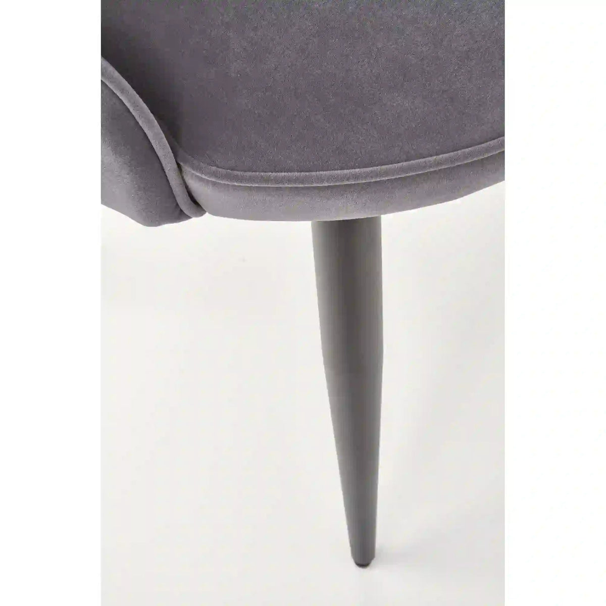 Scaun gri inchis K366, stofa catifelata/metal, 52x58x92 cm