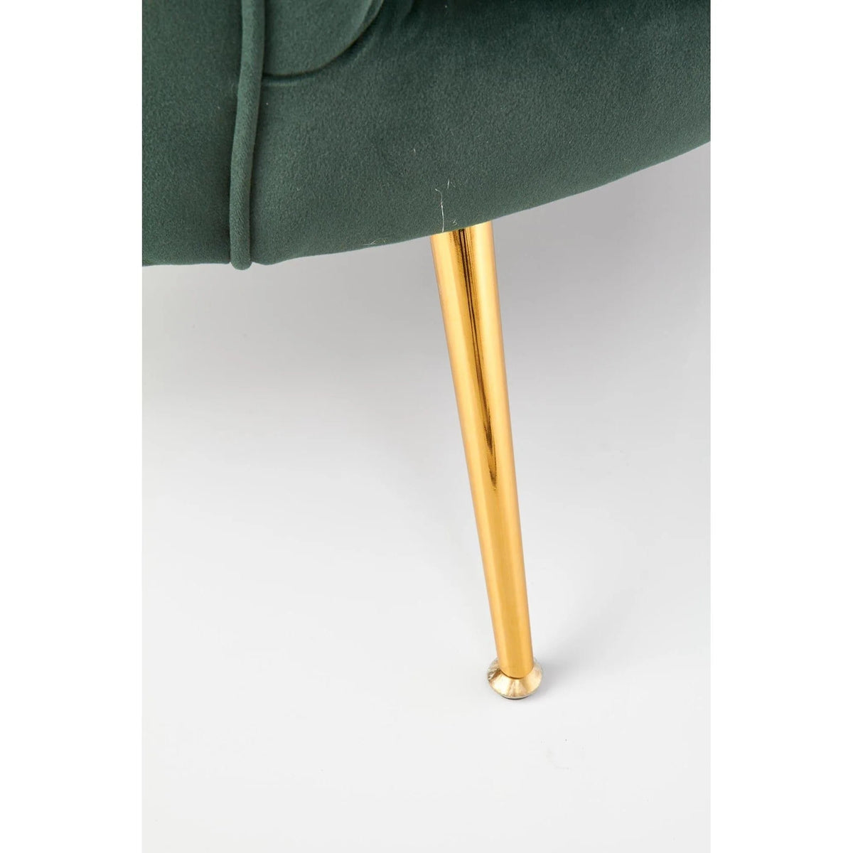 Canapea AMORINITO XL, verde/auriu, stofa catifelata, 131x77x77 cm