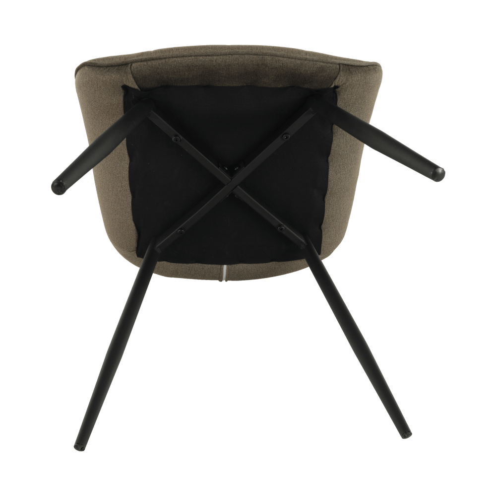 Scaun SARIN, gri maroniu taupe/negru, catifea/metal, 54x64x82 cm