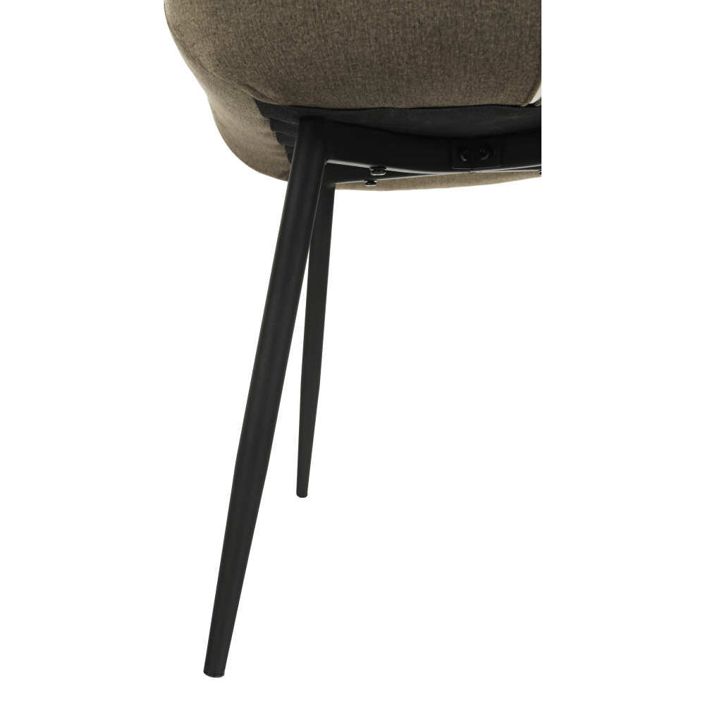 Scaun SARIN, gri maroniu taupe/negru, catifea/metal, 54x64x82 cm