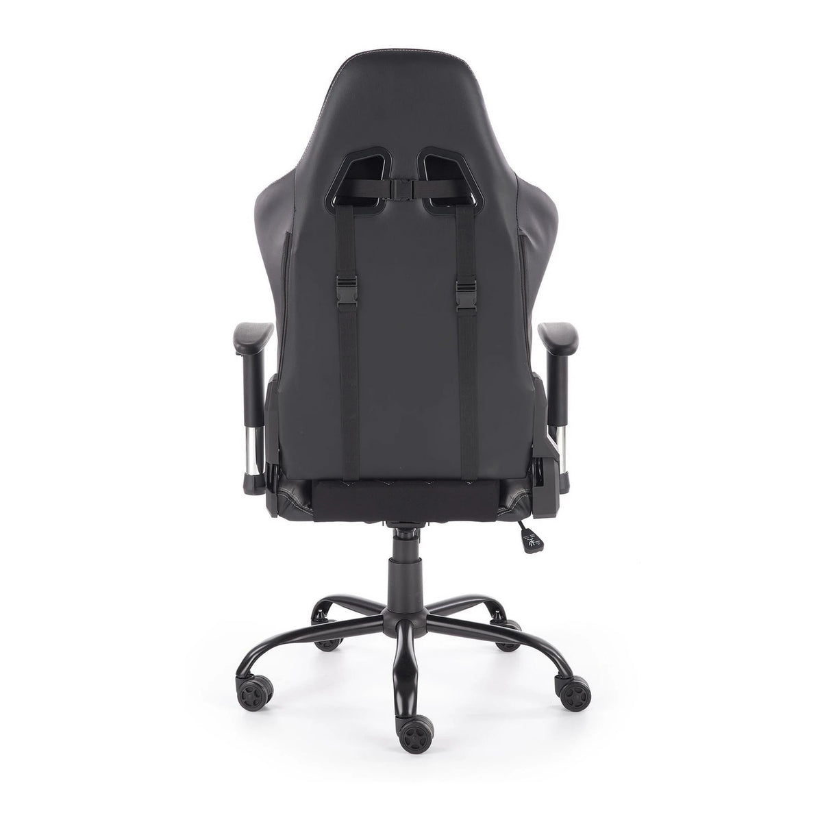 Scaun gaming DRAKE, negru/gri, stofa, 69x62x127/134 cm