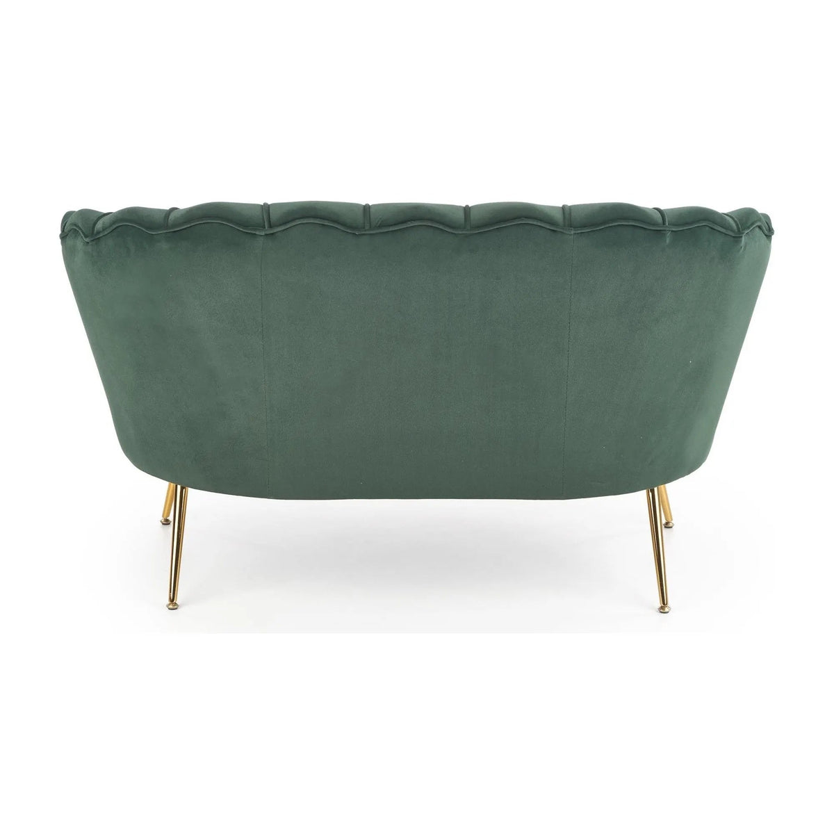 Canapea AMORINITO XL, verde/auriu, stofa catifelata, 131x77x77 cm