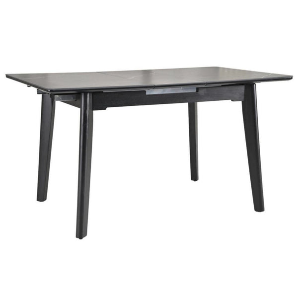 Masa extensibila OSTEN, negru cu efect de marmura, 120/160x80x76 cm