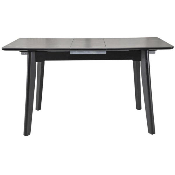 Masa extensibila OSTEN, negru cu efect de marmura, 110/140x80x76 cm