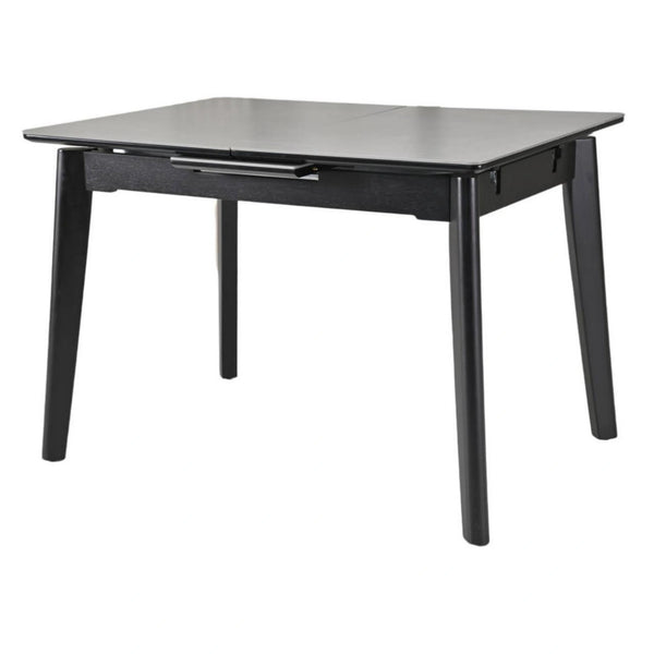 Masa extensibila OSTEN, gri cu efect de marmura/negru, 120/160x80x76 cm