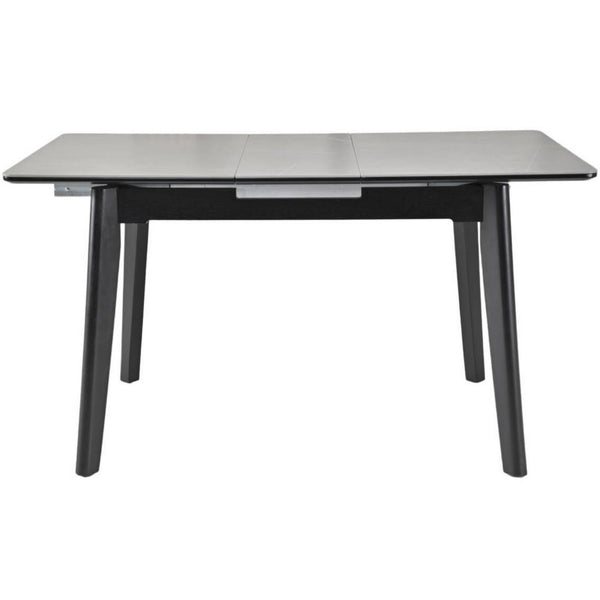 Masa extensibila OSTEN, gri cu efect de marmura/negru, 110/140x80x76 cm