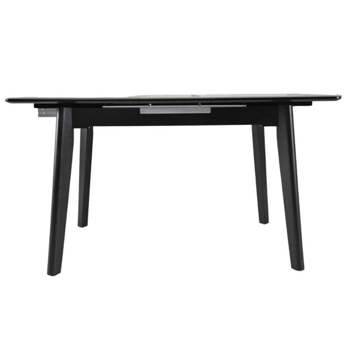 Masa extensibila OSTEN, gri cu efect de marmura/negru, 110/140x80x76 cm