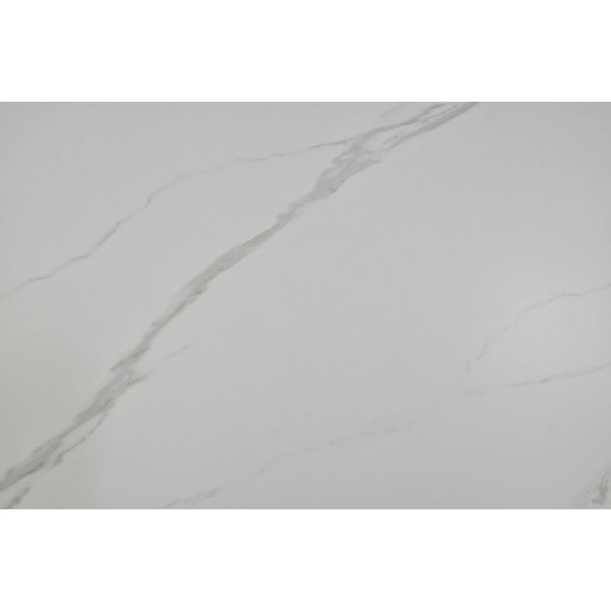 Masa extensibila OSTEN, alb cu efect de marmura/negru, 110/140x80x76 cm