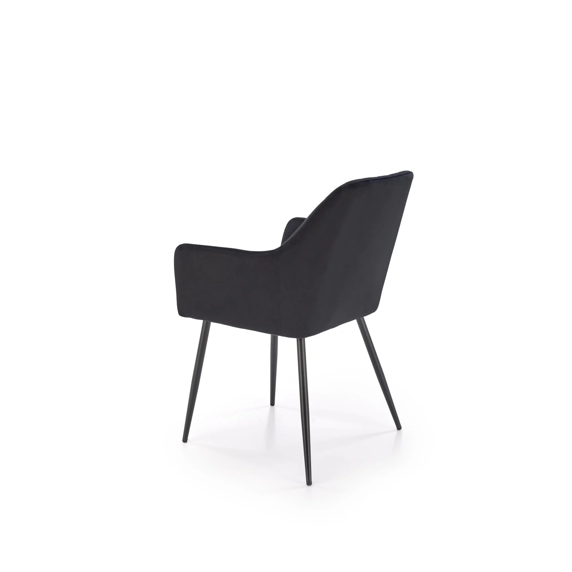 Scaun K558, negru, stofa catifelata/metal, 59x60x86 cm