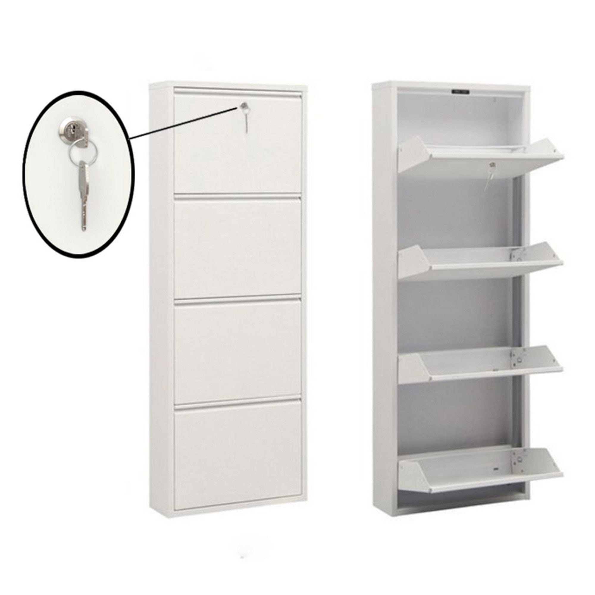 Pantofar 203DRG1413, alb, metal, 50x15x137 cm