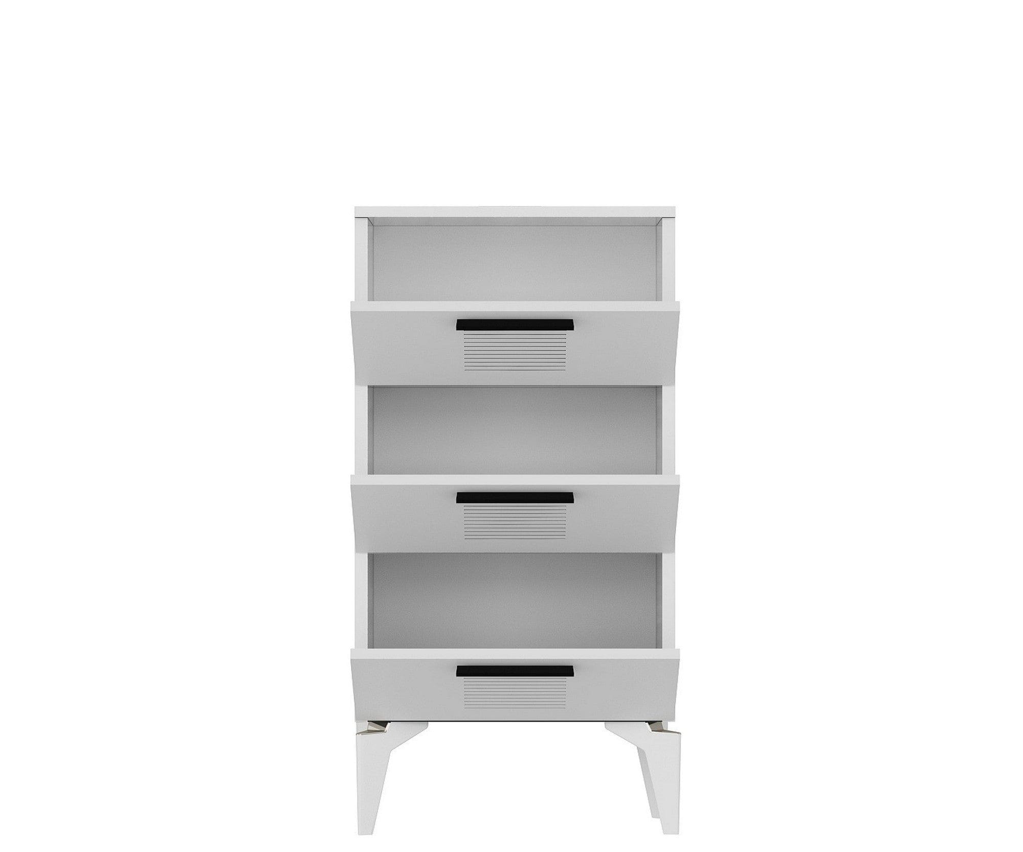 Pantofar ASIMO H, alb, PAL melaminat, 45x31x104 cm