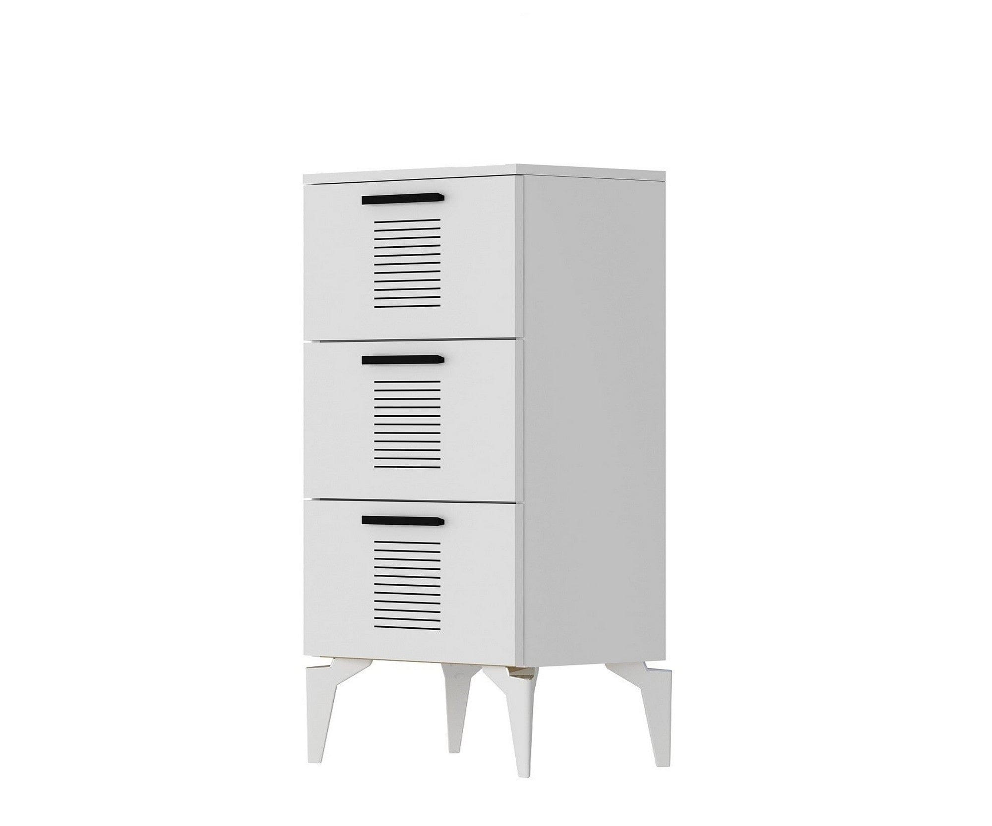 Pantofar ASIMO H, alb, PAL melaminat, 45x31x104 cm