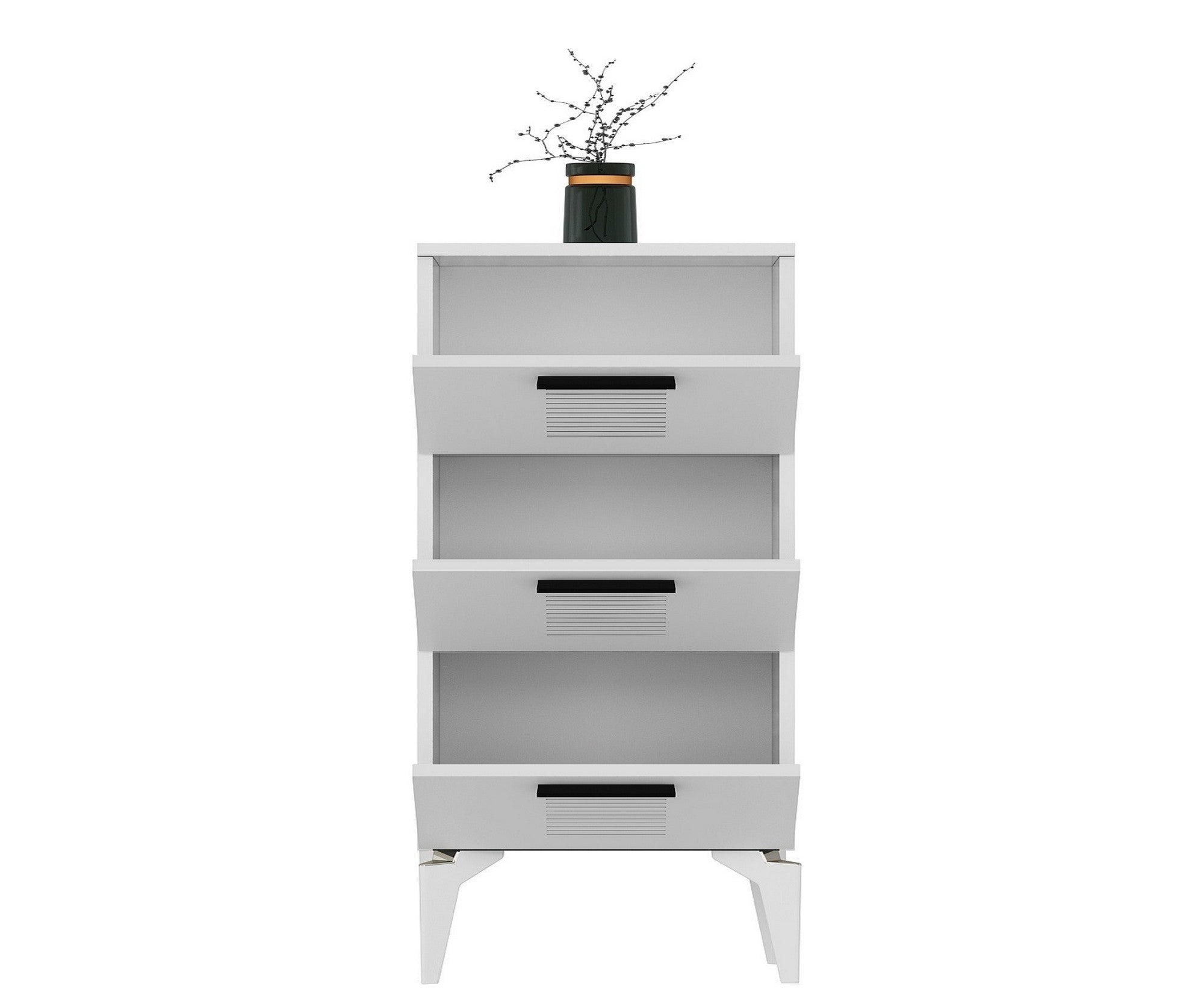Pantofar ASIMO H, alb, PAL melaminat, 45x31x104 cm