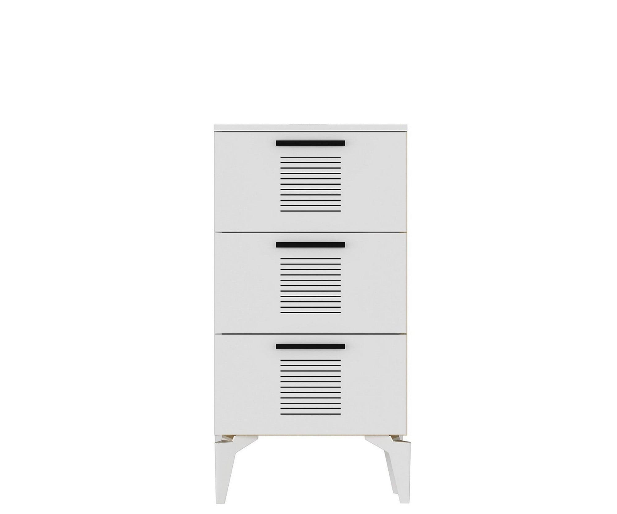 Pantofar ASIMO H, alb, PAL melaminat, 45x31x104 cm