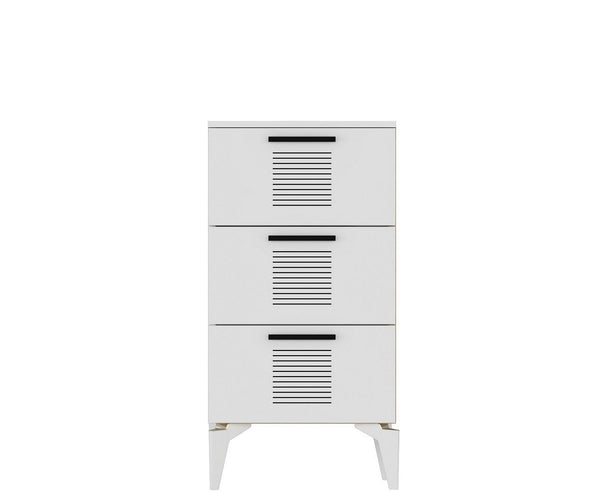 Pantofar ASIMO H, alb, PAL melaminat, 45x31x104 cm