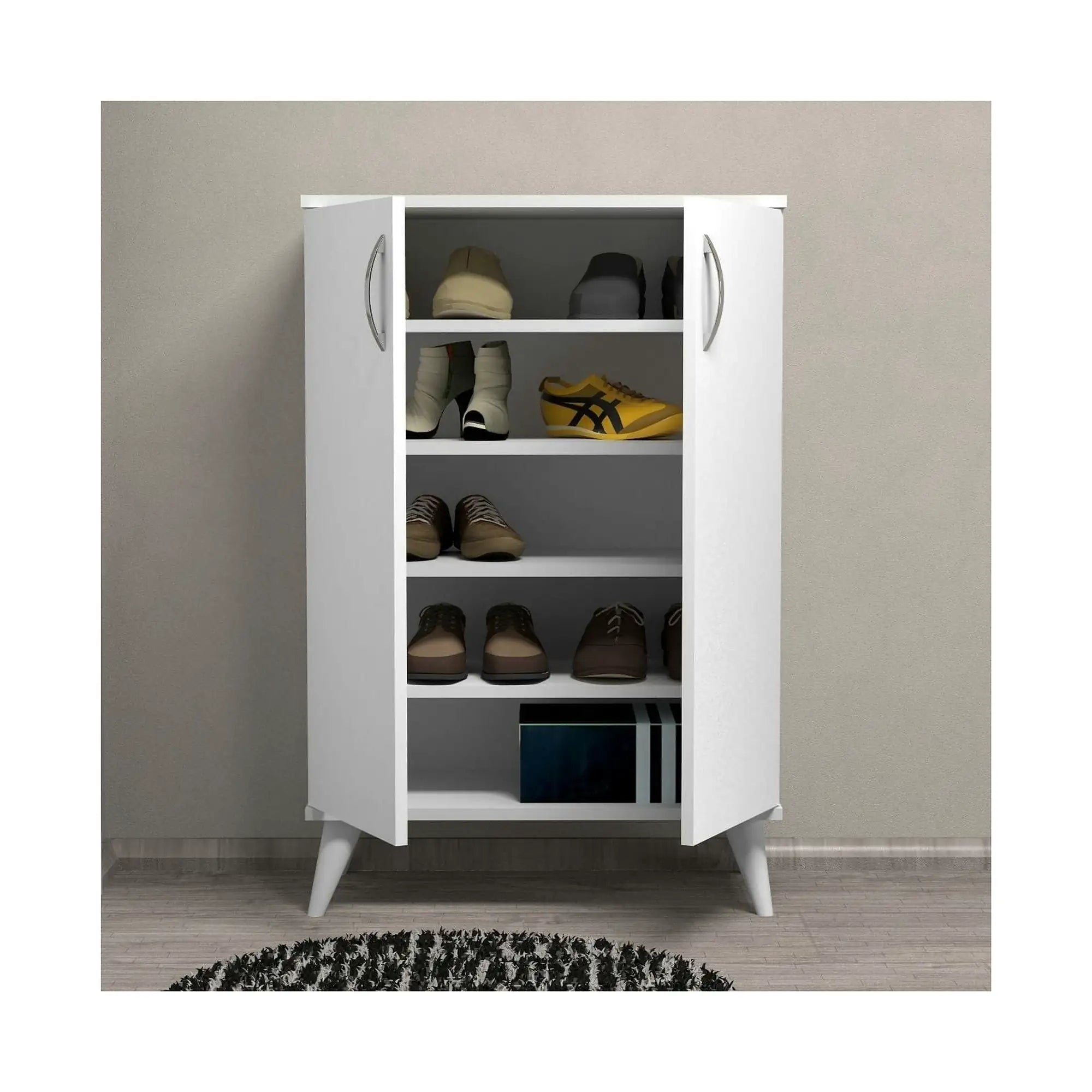 Pantofar AYK0101, alb, PAL, 72x34x109 cm