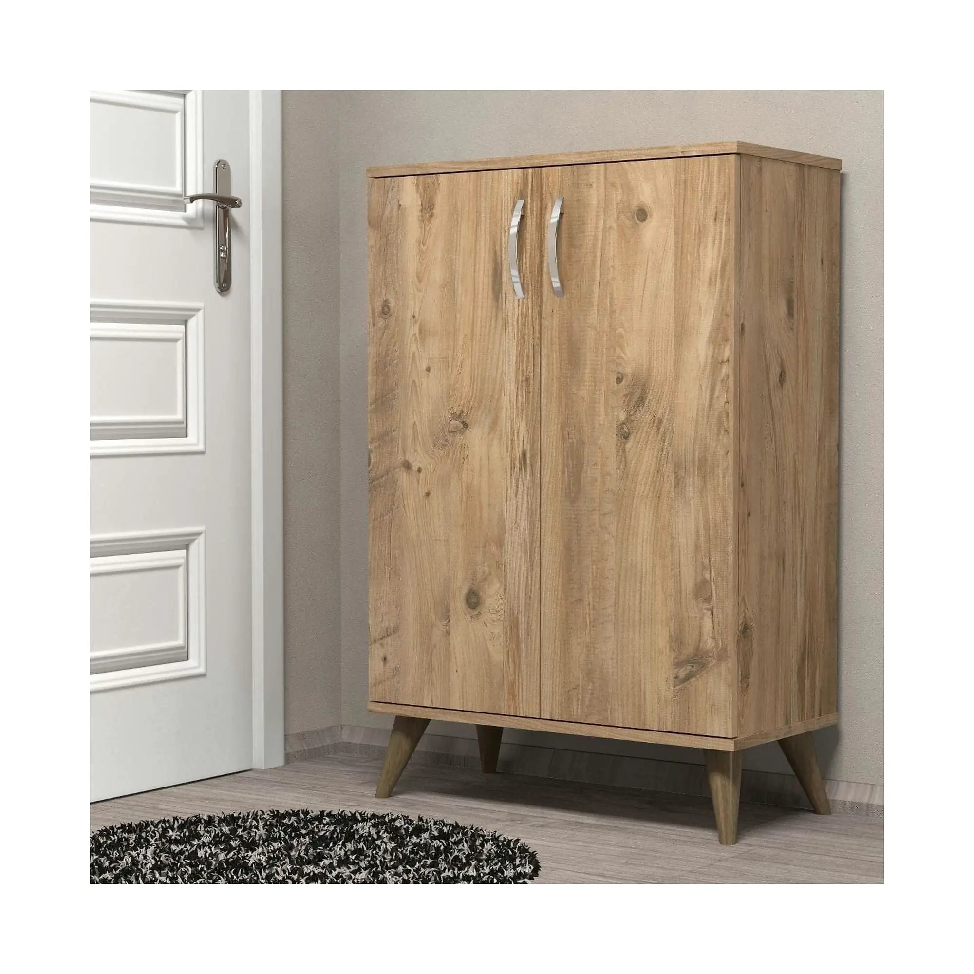 Pantofar AYK0102, stejar, PAL, 72x36x109 cm