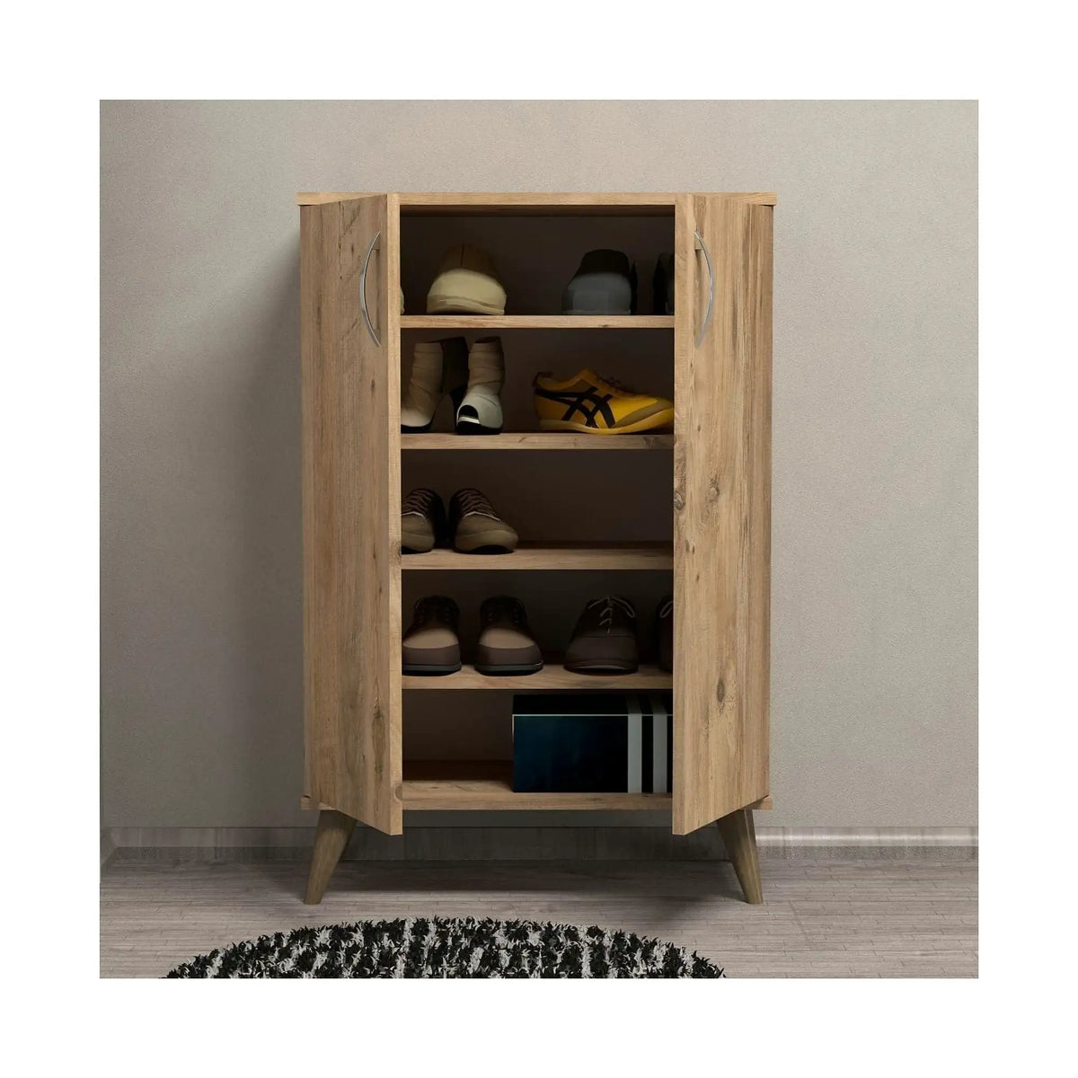 Pantofar AYK0102, stejar, PAL, 72x36x109 cm