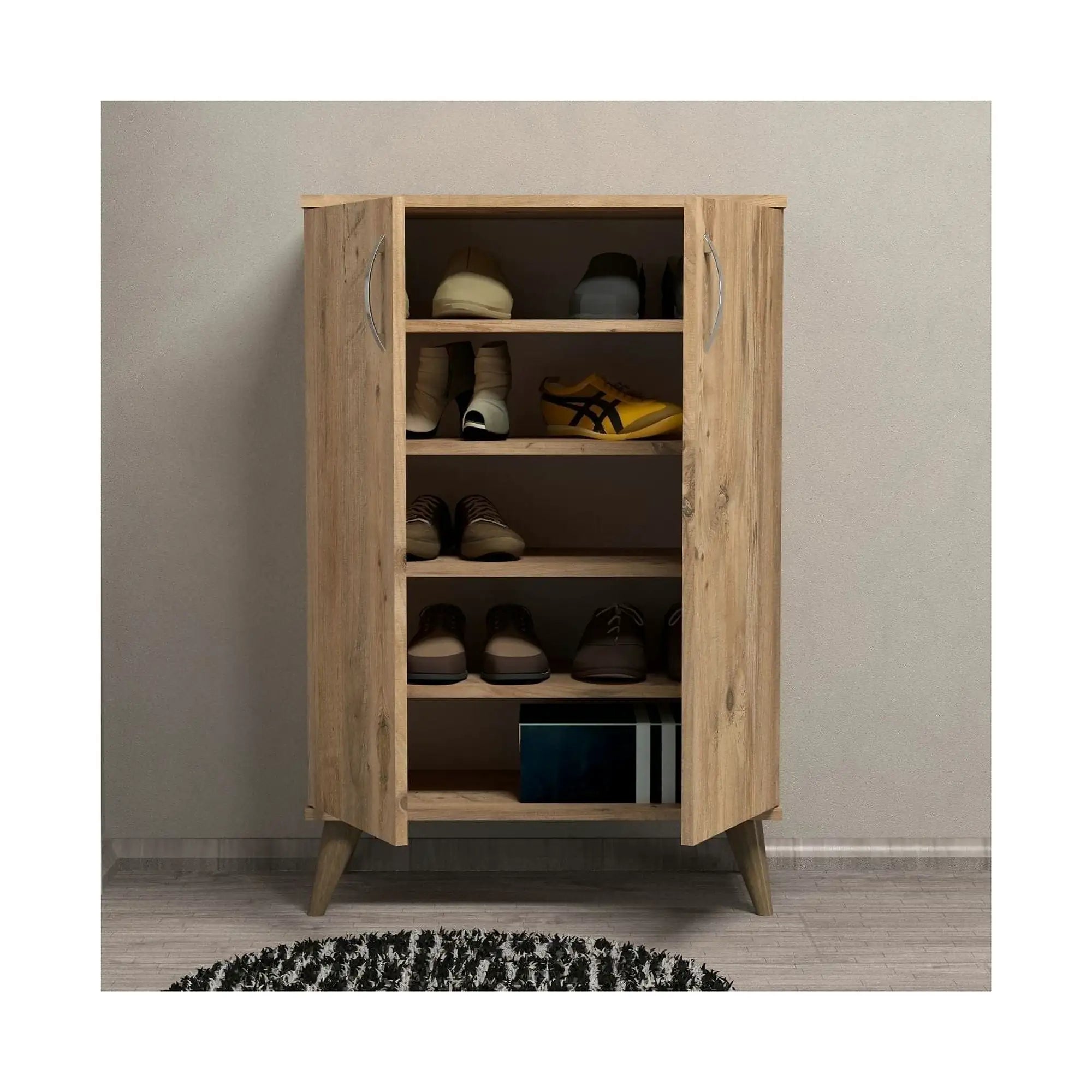 Pantofar AYK0102, stejar, PAL, 72x36x109 cm