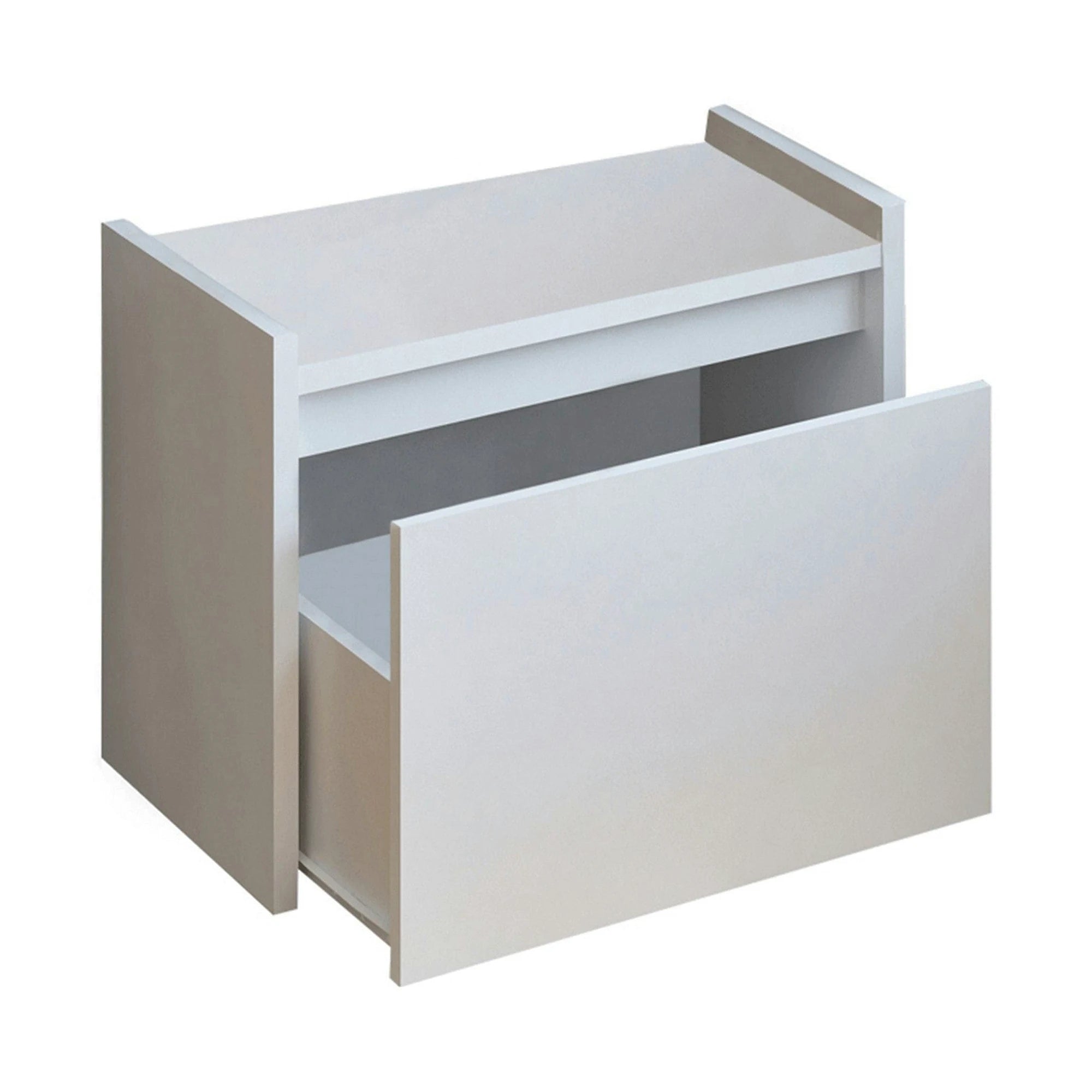 Pantofar BERGI, alb, DTD laminat, 60x30x45 cm