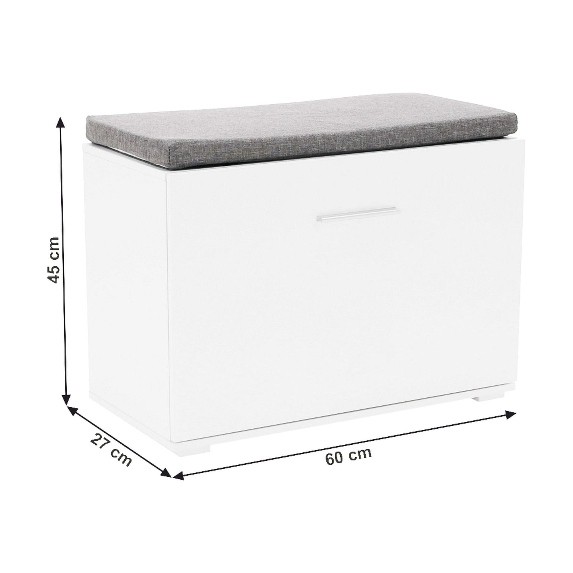 Pantofar BOKSA, alb/gri, 60x27x45 cm