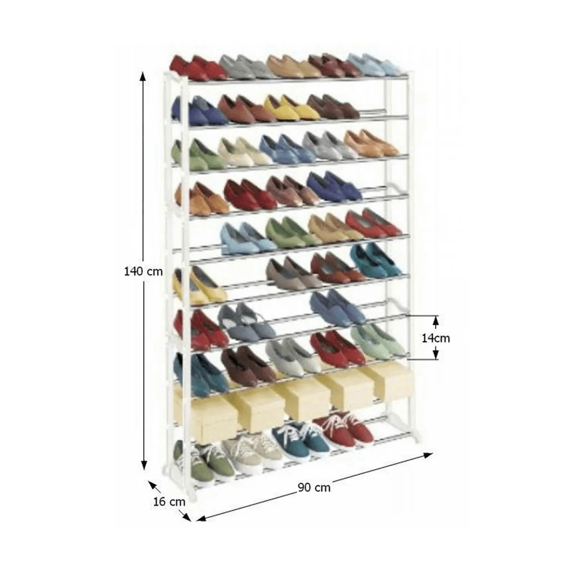 Pantofar BOTIS TYP 1, alb, plastic/metal, 90x16x140 cm