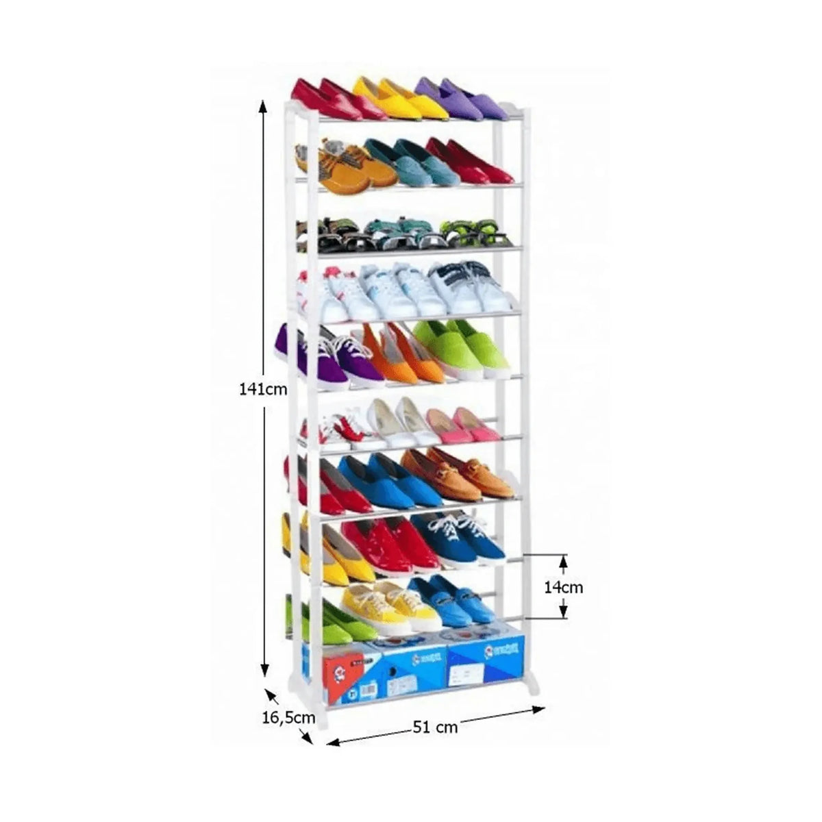 Pantofar BOTIS TYP 2, alb, plastic/metal, 51x17x141 cm