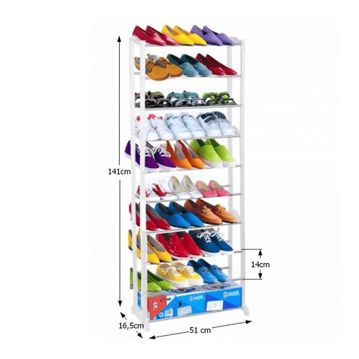 Pantofar BOTIS TYP 2, alb, plastic/metal, 51x17x141 cm