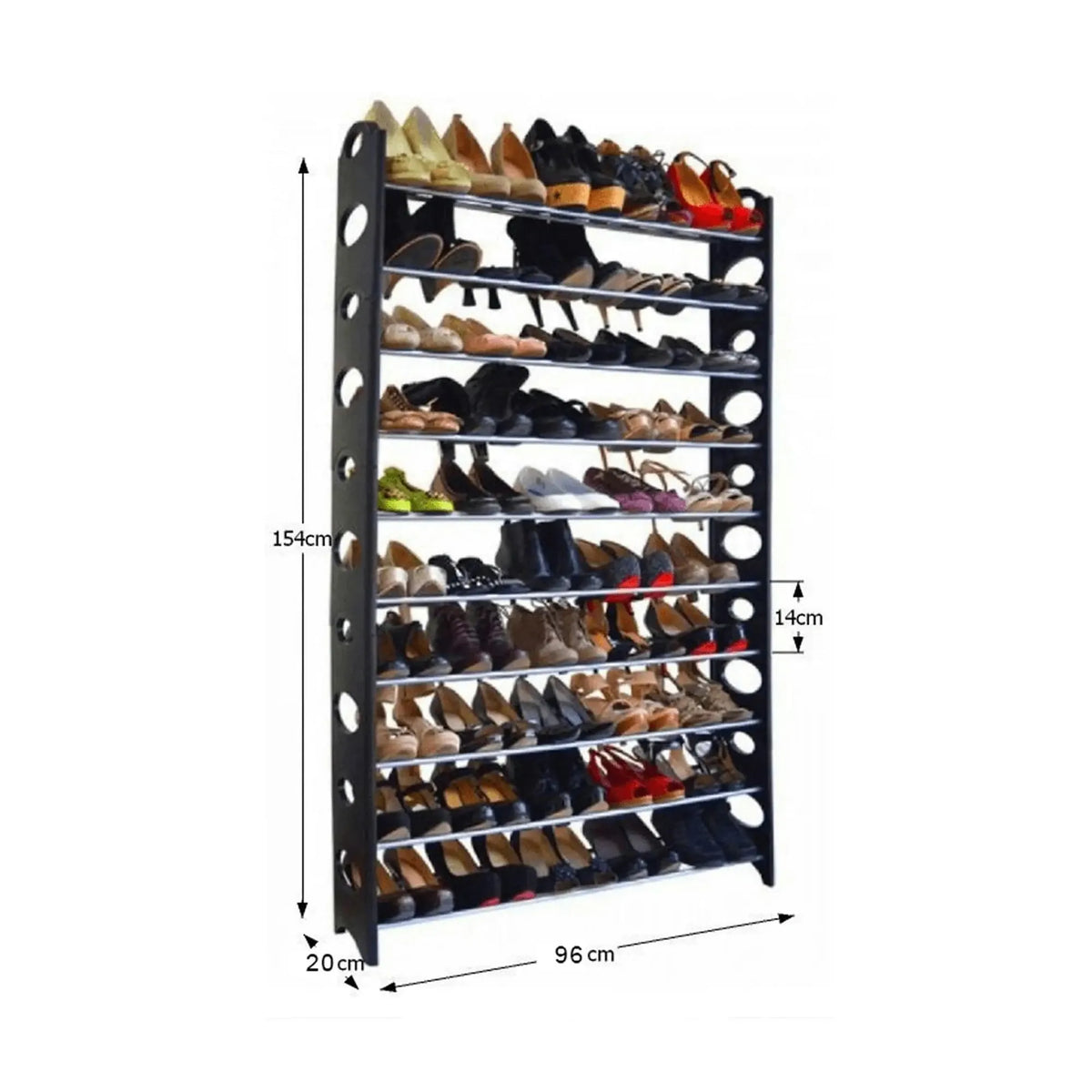 Pantofar BOTIS TYP 4, negru/gri, plastic/metal, 96x20x154 cm