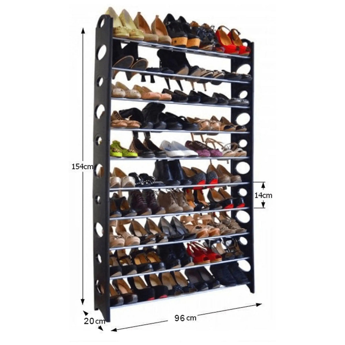 Pantofar BOTIS TYP 4, negru/gri, plastic/metal, 96x20x154 cm