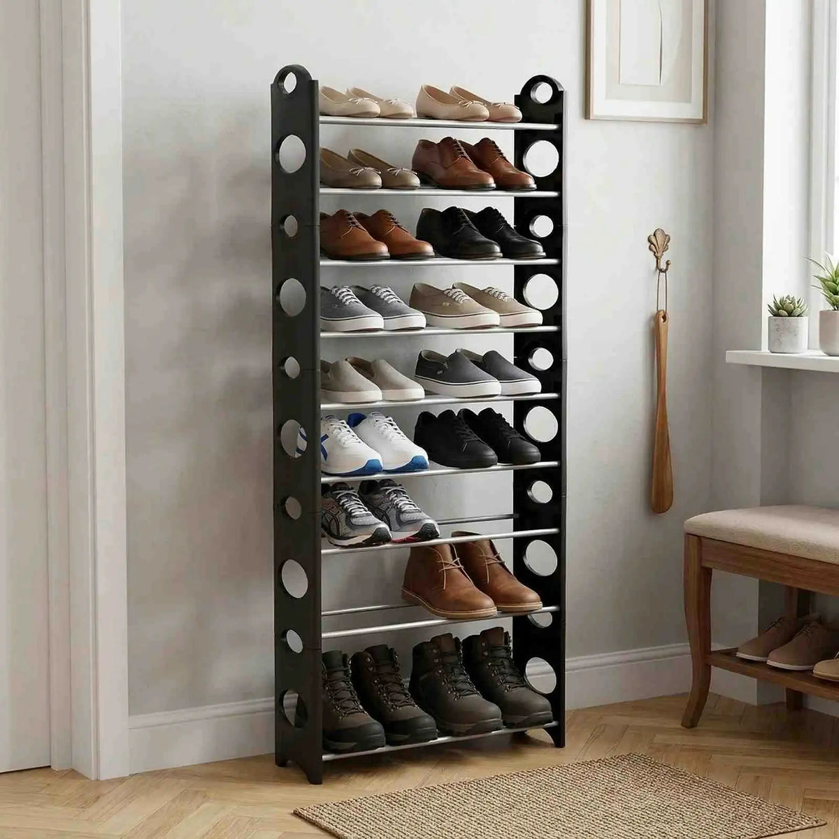 Pantofar BOTIS TYP 5, negru/gri, plastic/metal, 64x20x154 cm