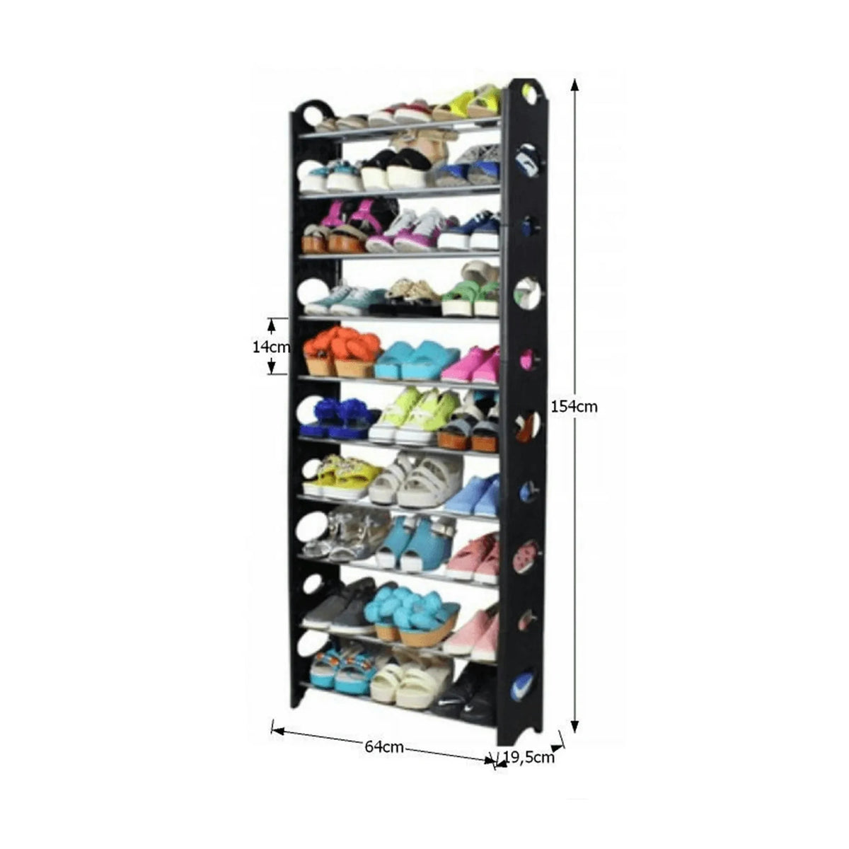Pantofar BOTIS TYP 5, negru/gri, plastic/metal, 64x20x154 cm