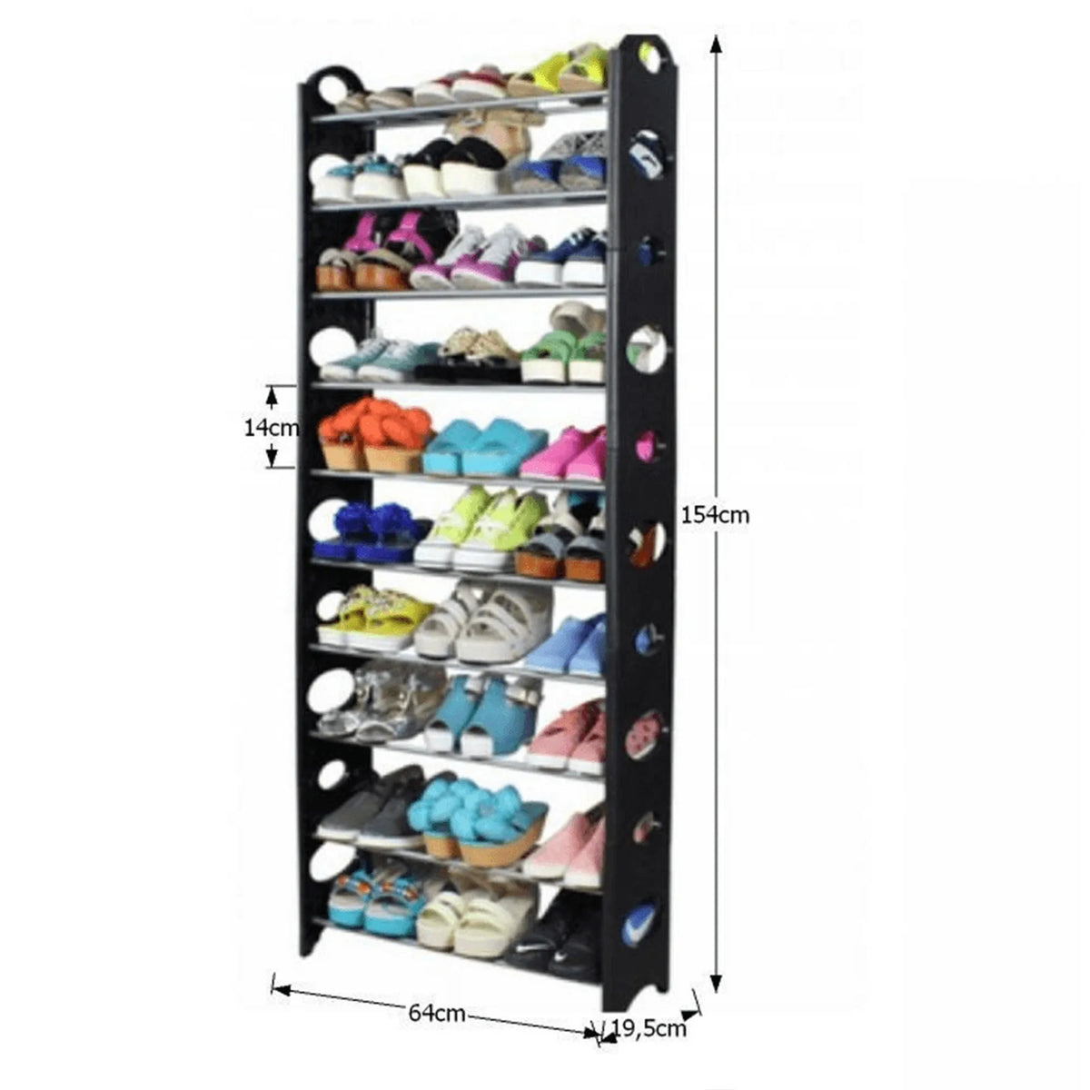 Pantofar BOTIS TYP 5, negru/gri, plastic/metal, 64x20x154 cm