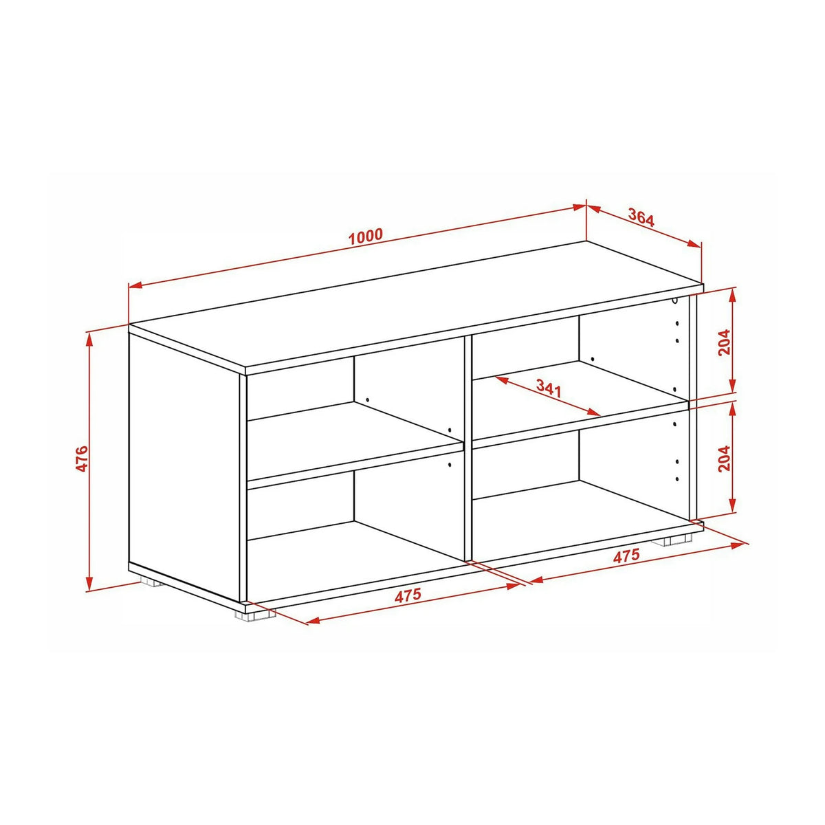 Pantofar CLIF ST-100, stejar artisan/gri antracit, PAL laminat, 100x38x48 cm