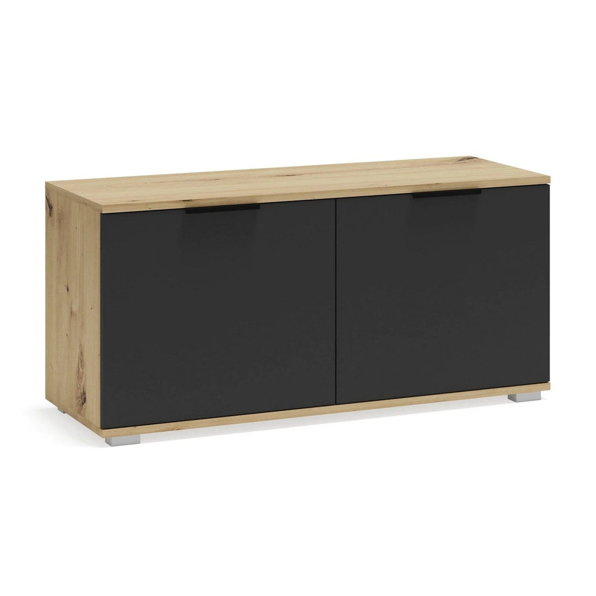 Pantofar CLIF ST-100, stejar artisan/gri antracit, PAL laminat, 100x38x48 cm
